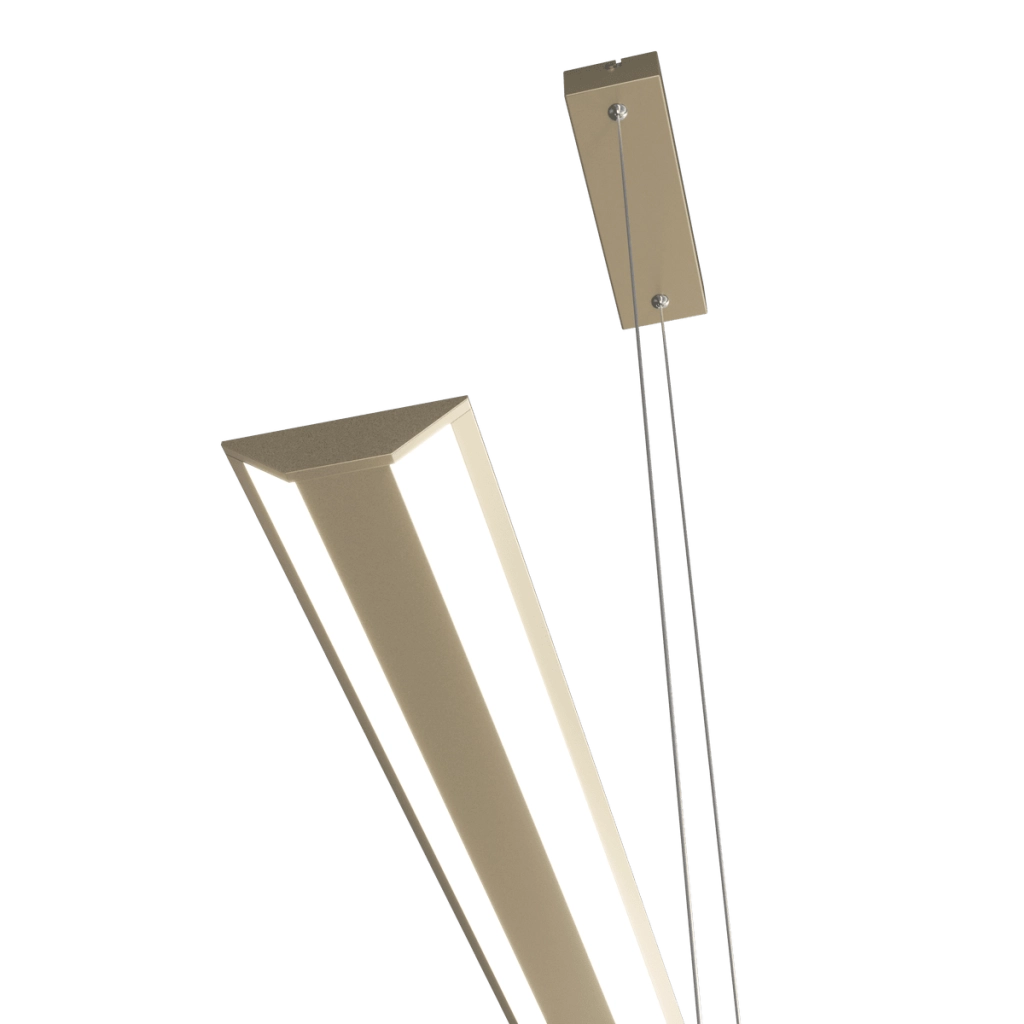 MALIKA SOSPENSIONE 120 CM ORO CHAMPAGNE LED CCT SWITCH 3000/4000/6000°K 42W 5219-5416LM CRI 90