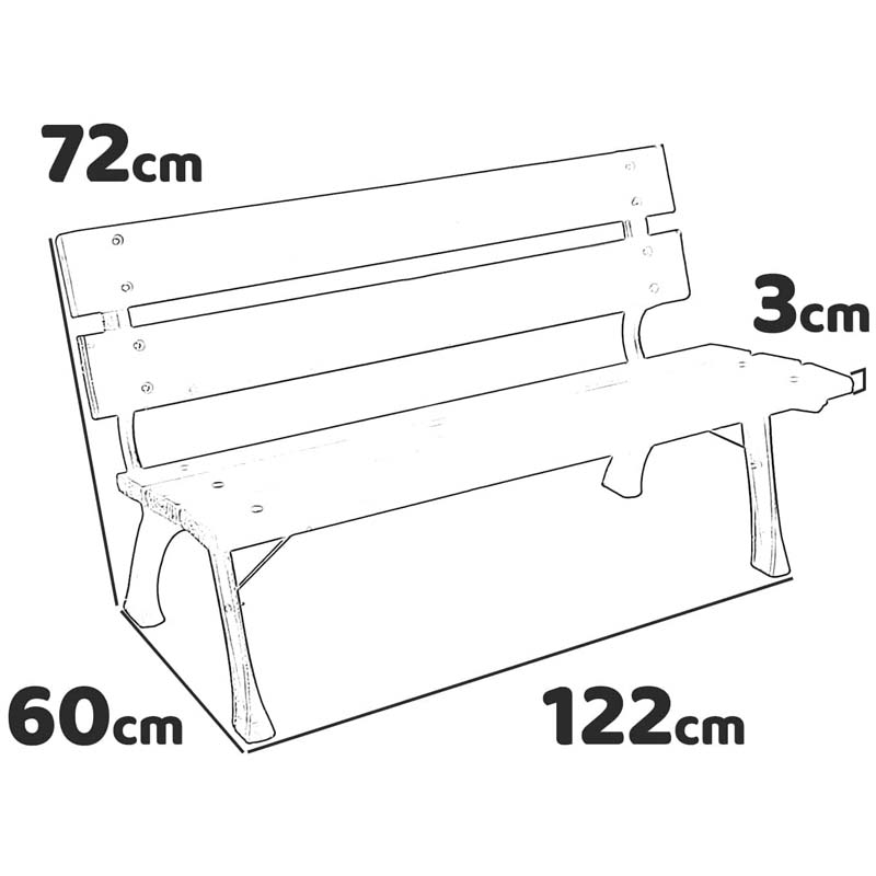 Panchina in ghisa e legno Hyde Park Junior - La Dea Sedia