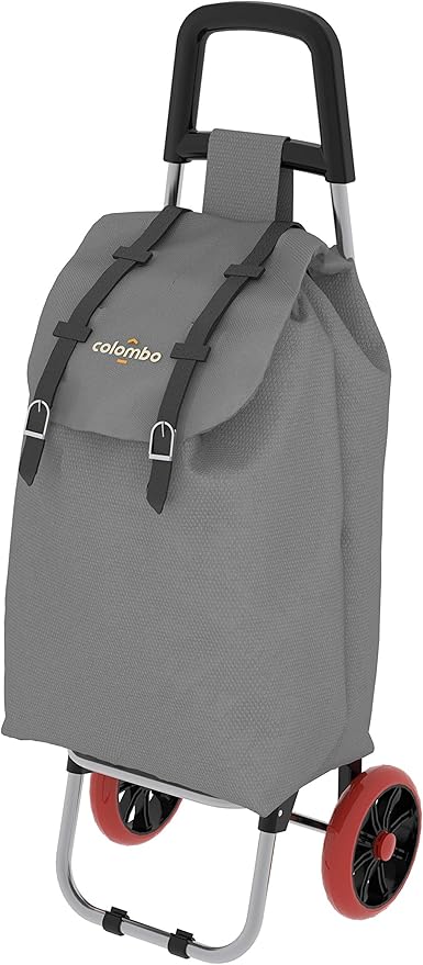 Carrello per la spesa SMART GRIGIO 36X7X90 Cm Portata 25kg Tessuto Impermeabile
