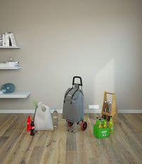 Carrello per la spesa SMART GRIGIO 36X7X90 Cm Portata 25kg Tessuto Impermeabile