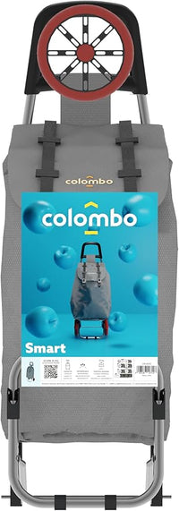 Carrello per la spesa SMART GRIGIO 36X7X90 Cm Portata 25kg Tessuto Impermeabile