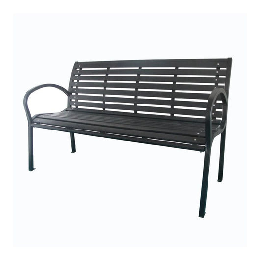Panchina da esterno in metallo antracite Alba - La Dea Sedia