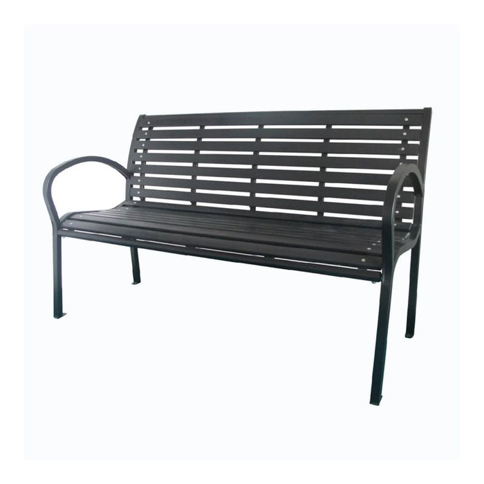 Panchina da esterno in metallo antracite Alba - La Dea Sedia