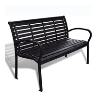 Panchina da esterno in metallo antracite Alba - La Dea Sedia