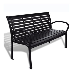 Panchina da esterno in metallo antracite Alba - La Dea Sedia