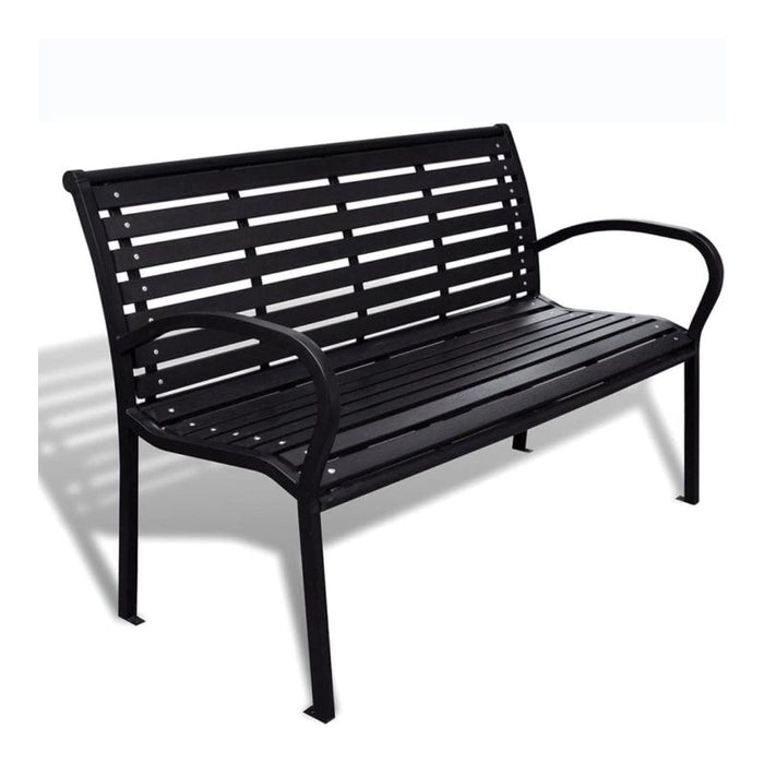 Panchina da esterno in metallo antracite Alba - La Dea Sedia