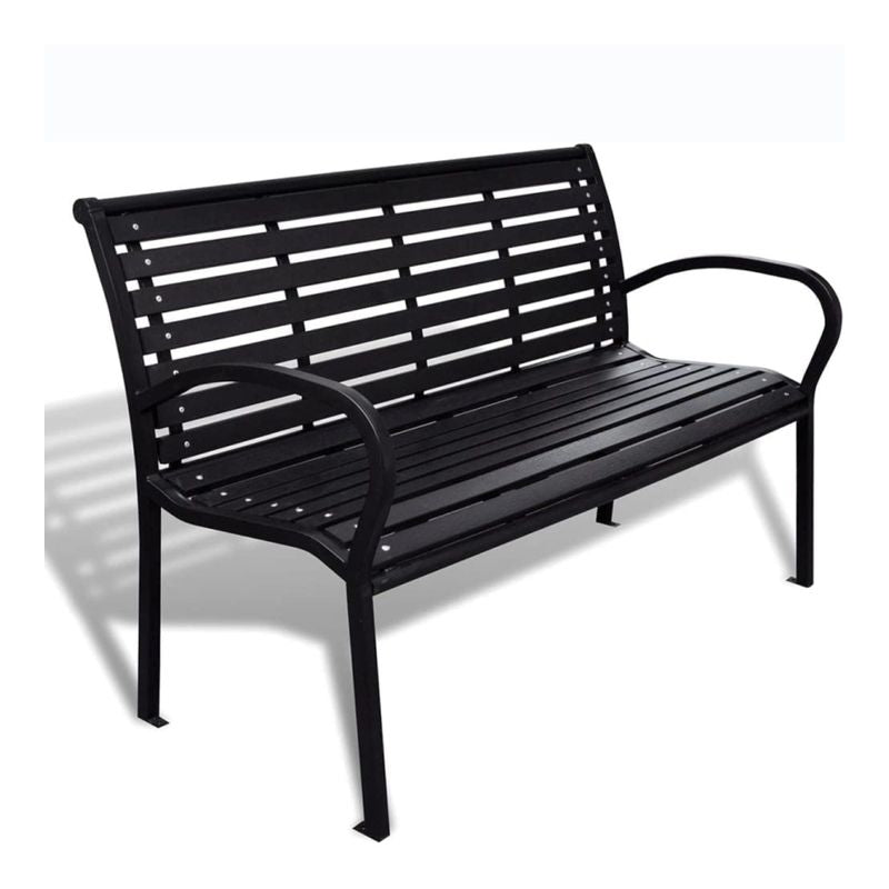 Panchina da esterno in metallo antracite Alba - La Dea Sedia