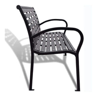 Panchina da esterno in metallo antracite Alba - La Dea Sedia