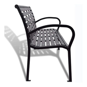 Panchina da esterno in metallo antracite Alba - La Dea Sedia