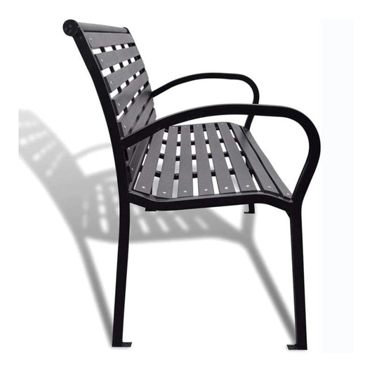 Panchina da esterno in metallo antracite Alba - La Dea Sedia