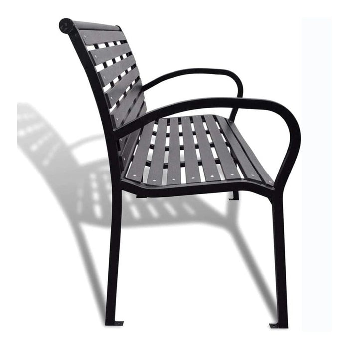 Panchina da esterno in metallo antracite Alba - La Dea Sedia