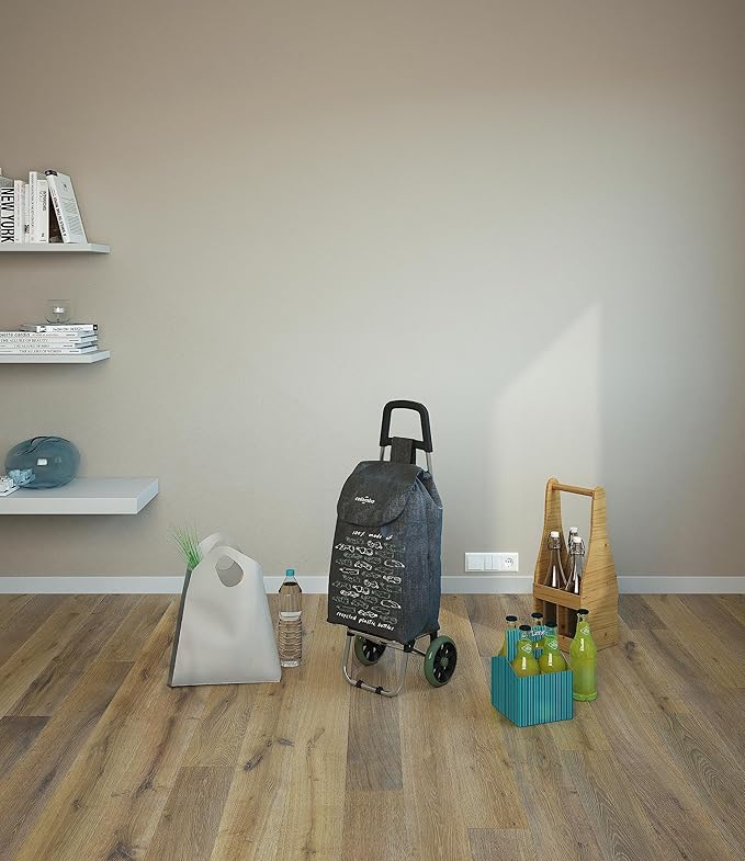 Colombo Carrello spesa Trolley prodotto da materiale riciclato GREENWICH GRIGIO 36X7X90 Cm Portata 25kg Imperm.
