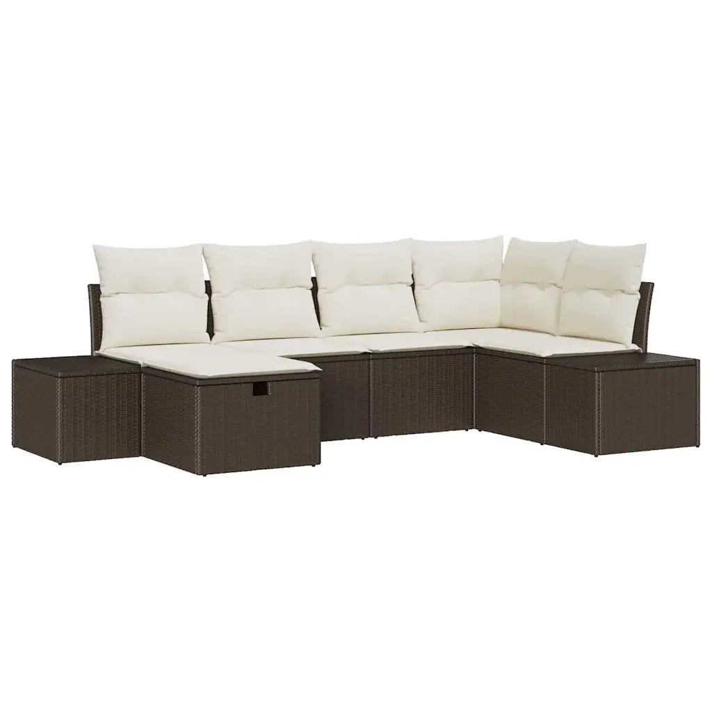 Set di divani con cuscino 6 pcs polyrattan
