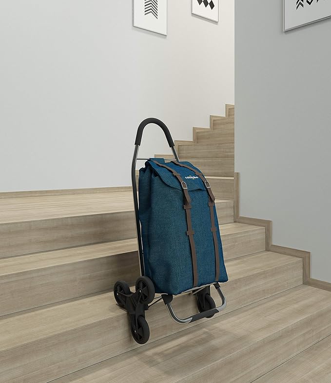 Colombo Carrello spesa DAKAR 3 BLU 6 RUOTE 47X9X94 Cm Portata 30kg Impermeabile