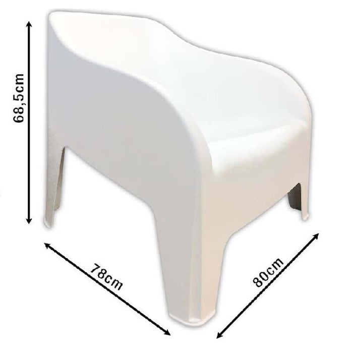 Set 2 poltrone in resina Petra Antracite - La Dea Sedia