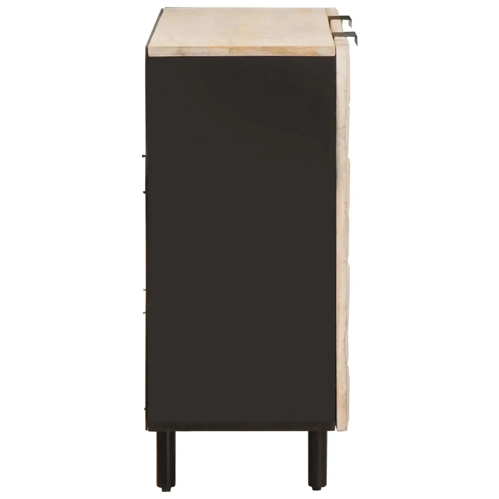 Credenza con lo scaffale Finitura Bianco Lavato 90 x 33 x 75 cm 4017892