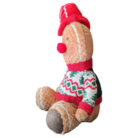 Personaggio Natalizio Pan di Zenzero Seduto 35cm Maschio o Femmina Decorazione