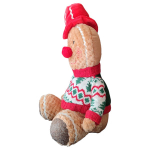 Personaggio Natalizio Pan di Zenzero Seduto 35cm Maschio o Femmina Decorazione