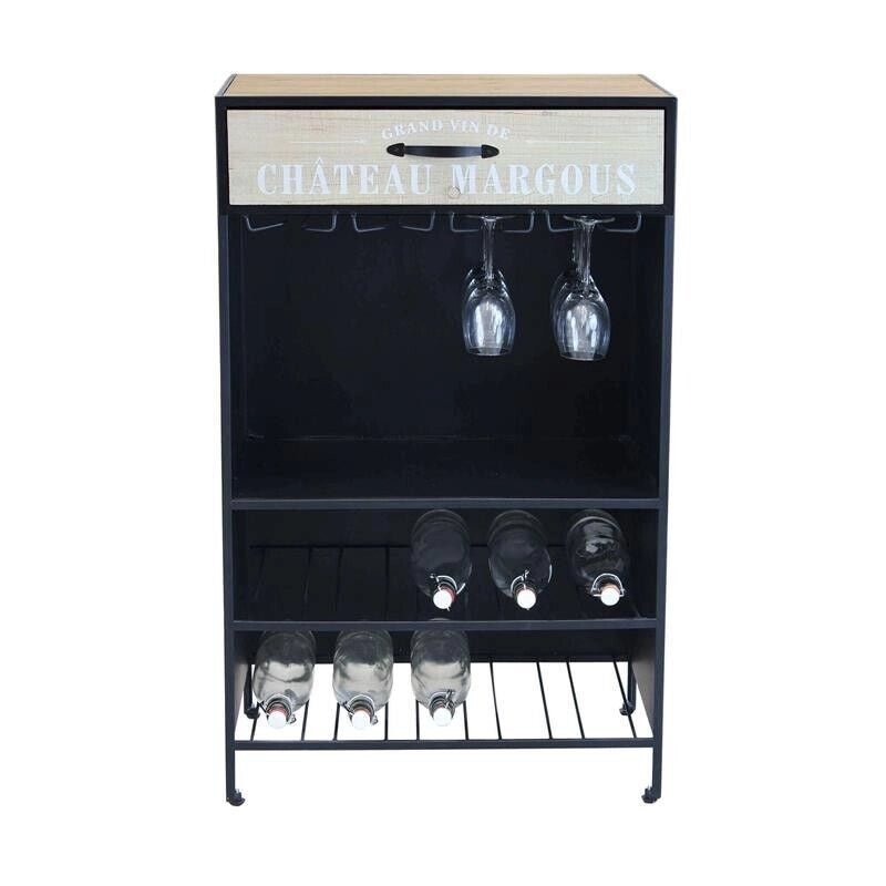 MOBILE BRADFORD IN FERRO CON CASSETTO IN LEGNO 59 X 39,5 X H95 CM