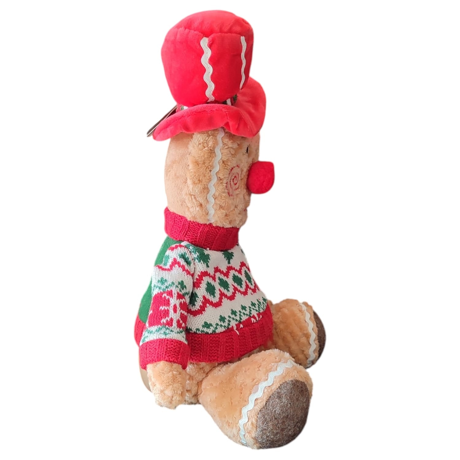 Personaggio Natalizio Pan di Zenzero Seduto 35cm Maschio o Femmina Decorazione