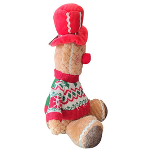 Personaggio Natalizio Pan di Zenzero Seduto 35cm Maschio o Femmina Decorazione