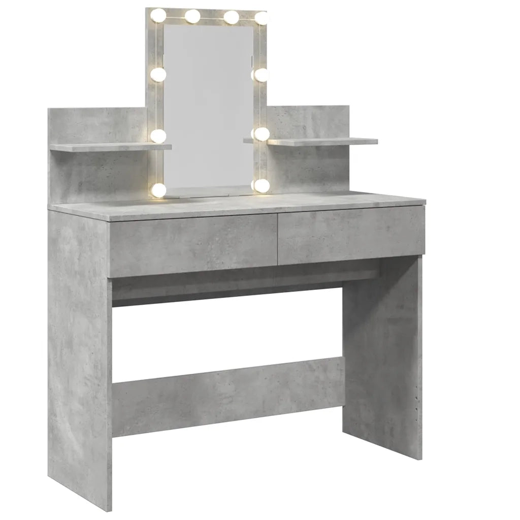 Toeletta con LED Grigio Cemento 100x40x130 cm