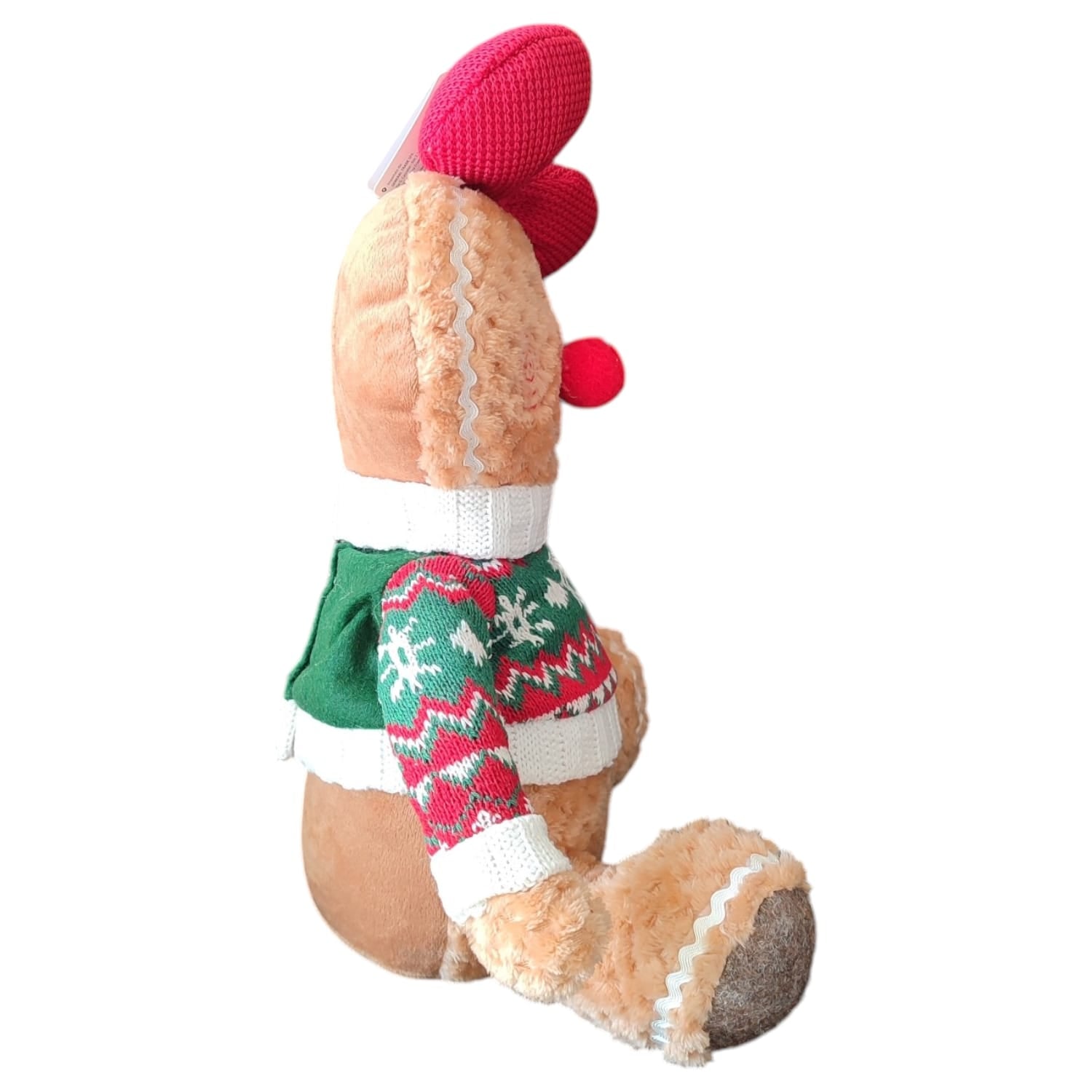 Personaggio Natalizio Pan di Zenzero Seduto 35cm Maschio o Femmina Decorazione