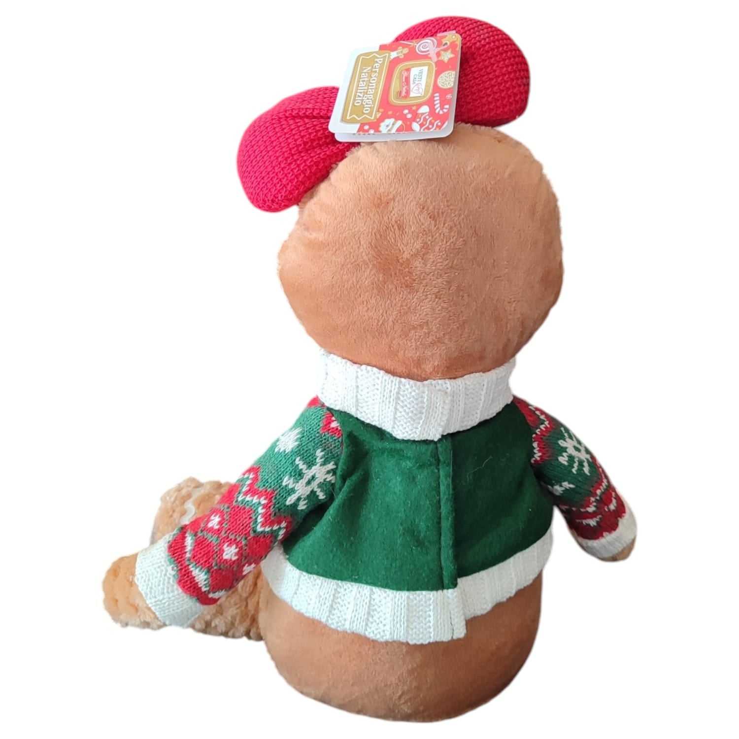 Personaggio Natalizio Pan di Zenzero Seduto 35cm Maschio o Femmina Decorazione