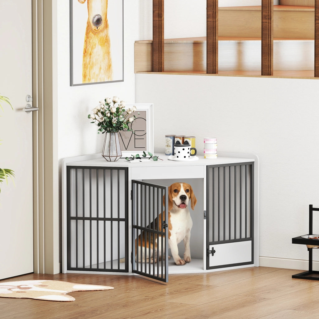Casetta per cani ¨C Zephmum ¨C MDF metallo bianco