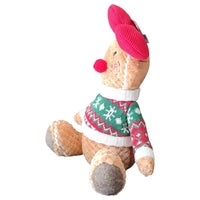 Personaggio Natalizio Pan di Zenzero Seduto 35cm Maschio o Femmina Decorazione