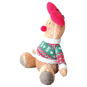 Personaggio Natalizio Pan di Zenzero Seduto 35cm Maschio o Femmina Decorazione