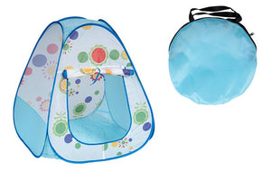 TENDA GIOCO PER BAMBINI 95X95X92 CM CELESTE - APERTURA FRONTALE E RICHIUDIBILE IN COMODA SACCA PER IL TRASPORTO OKX