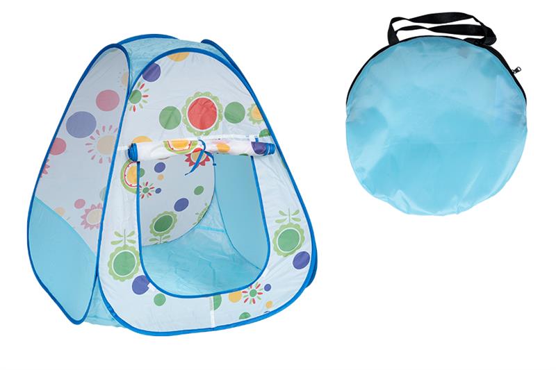 TENDA GIOCO PER BAMBINI 95X95X92 CM CELESTE - APERTURA FRONTALE E RICHIUDIBILE IN COMODA SACCA PER IL TRASPORTO OKX