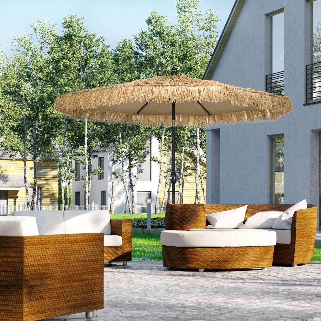 Ombrellone da giardino inclinabile con manovella ¨C zephmum ¨C kaki 2,65 m