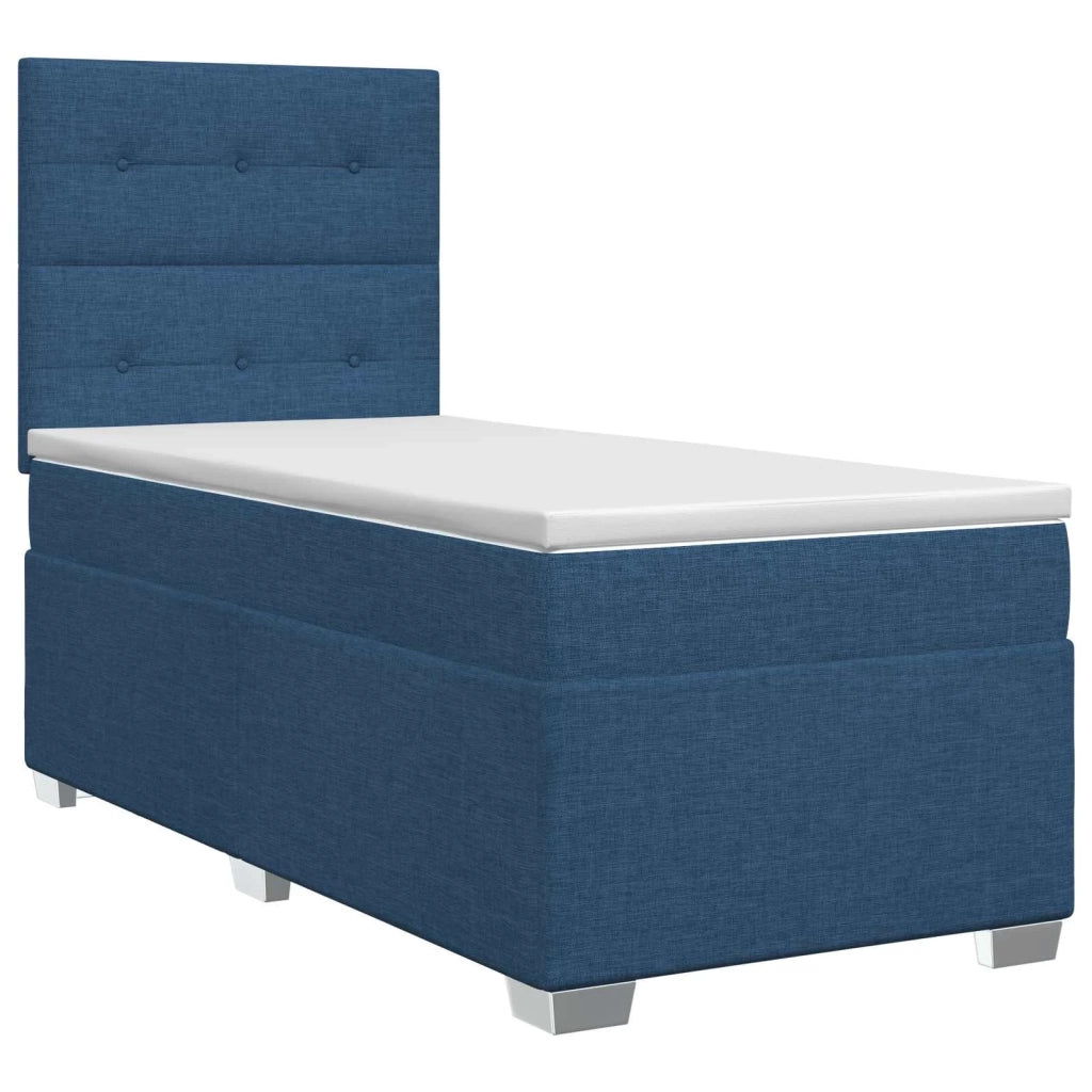 Letto box spring con materasso Blu 90 x 200 cm Tessuto 3453324