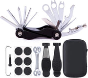Set di attrezzi per la manutenzione della bicicletta - set di attrezzi con kit di manutenzione della catena e riparazione delle gomme - zaino di attrezzi portatile per la manutenzione della bicicletta