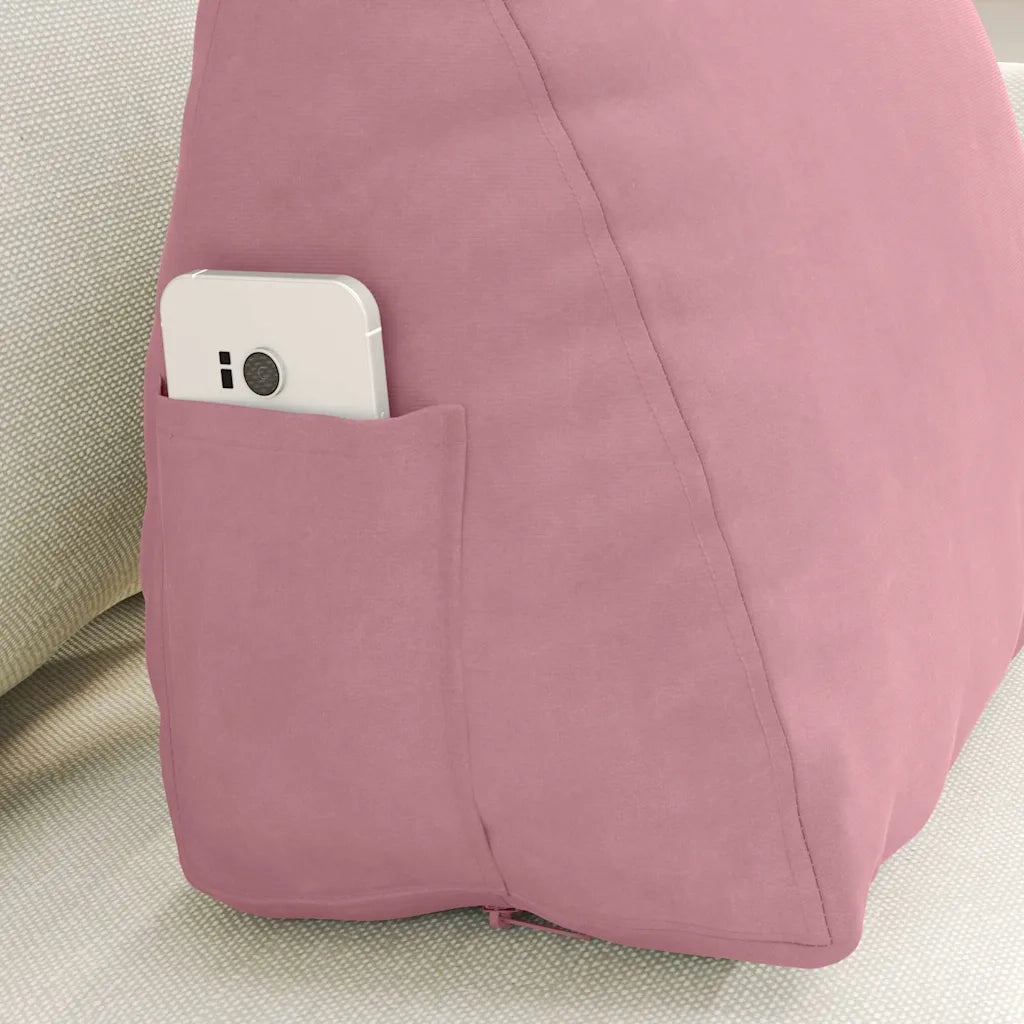 Cuscino per Schiena Rosa 45 x 20 x 35 cm Tessuto in Cords