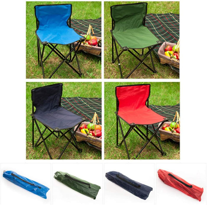 2 x Sedia Pieghevole Campeggio Salvaspazio con Borsa, Mare Giardino Pesca Rosso