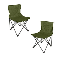 2 x Sedia Pieghevole Campeggio Salvaspazio con Borsa, Mare Giardino Pesca Verde