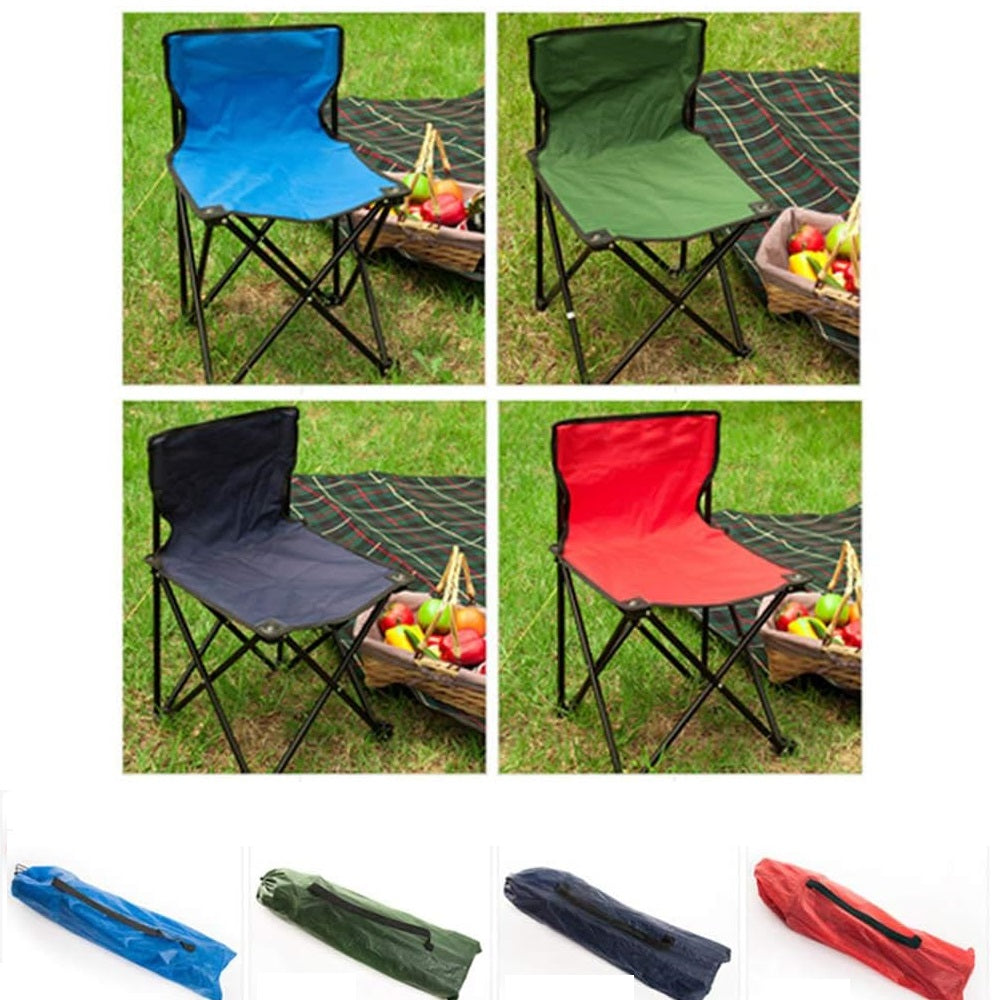 2 x Sedia Pieghevole Campeggio Salvaspazio con Borsa, Mare Giardino Pesca Verde