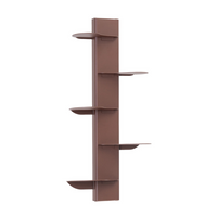 ALUBOX HYDRA Fioriera Da Parete A Colonna 83,5X43,5X20 cm Porta Vasi Da Parete Con Telaio In Alluminio E 15 Mensole In Lamiera Zincata Fioriera Da Interno Esterno 6 Kg Made In Italy COLORE: RUGGINE