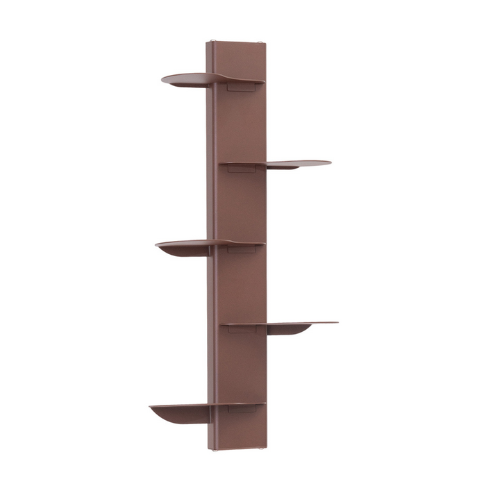 ALUBOX HYDRA Fioriera Da Parete A Colonna 83,5X43,5X20 cm Porta Vasi Da Parete Con Telaio In Alluminio E 15 Mensole In Lamiera Zincata Fioriera Da Interno Esterno 6 Kg Made In Italy COLORE: RUGGINE