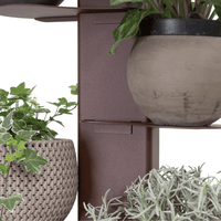 ALUBOX HYDRA Fioriera Da Parete A Colonna 83,5X43,5X20 cm Porta Vasi Da Parete Con Telaio In Alluminio E 15 Mensole In Lamiera Zincata Fioriera Da Interno Esterno 6 Kg Made In Italy COLORE: RUGGINE