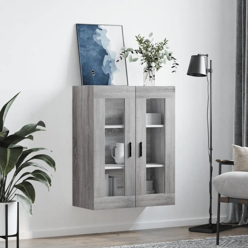 Mobile a Parete Grigio Sonoma 69,5x34x90 cm 828498