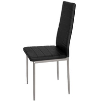 Set 4 Sedie Moderne sala Pranzo Salotto Cucina Seduta Imbottita Ecopelle Nero