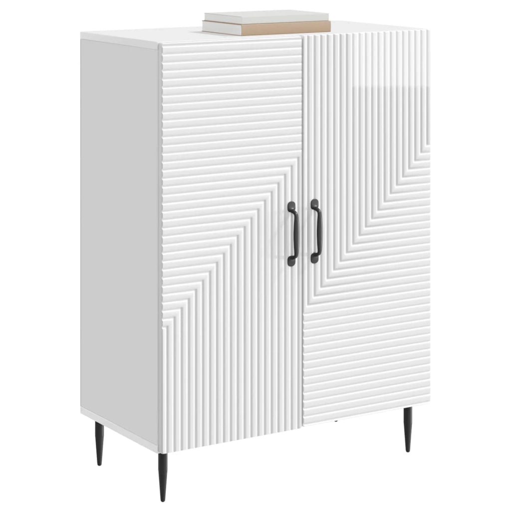 Credenza Bianco Lucido 66 x 34,5 x 89,5 cm Legno ingegnerizzato 894819