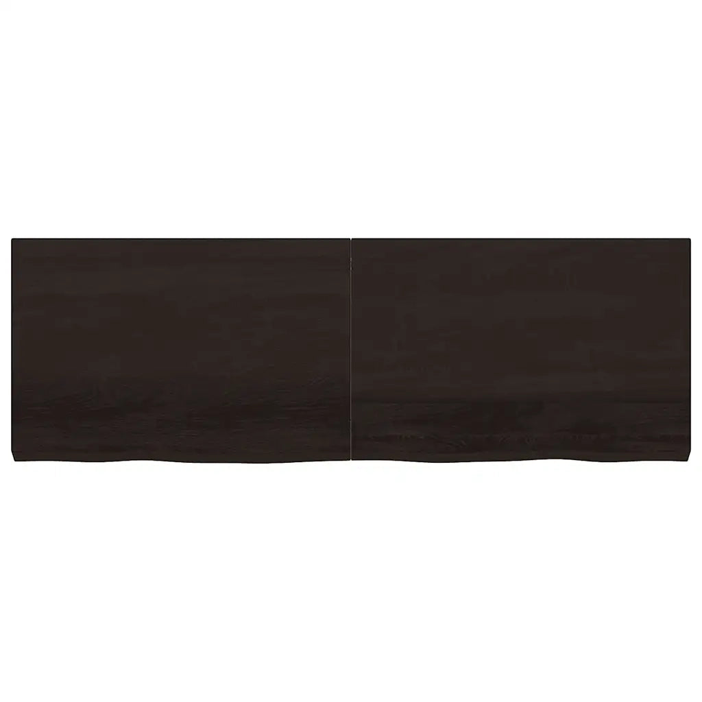 Mensola | Ripiano | Scaffale Marrone Scuro 180x60x(2-6) cm Massello Rovere Trattato
