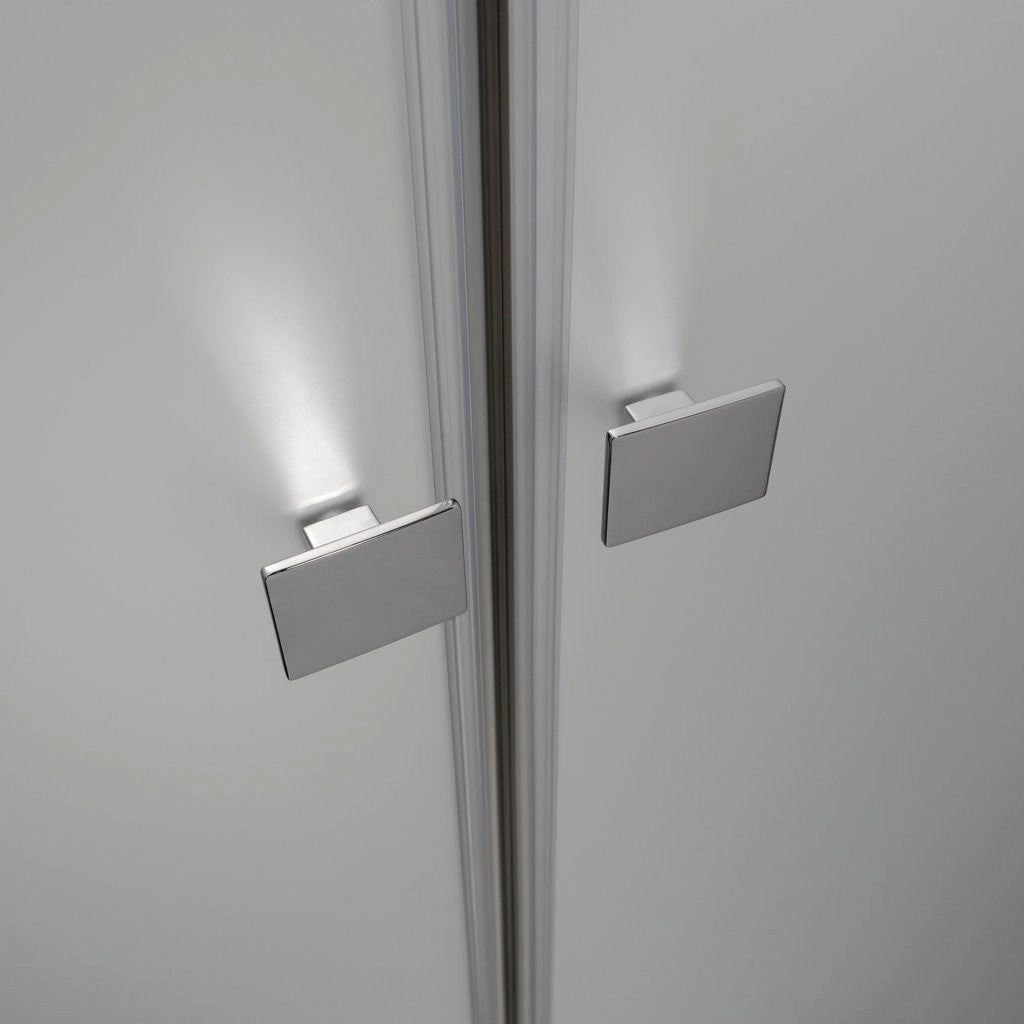 BOX DOCCIA ELITE TRE LATI 80x100x80 CM APERTURA SALOON OPACO
