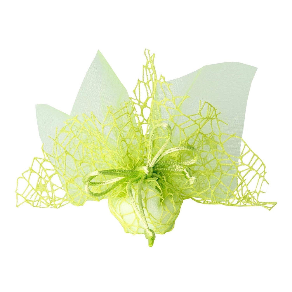 Trade Shop - 20 Sacchetti Velo Veletti Organza Rete Tulle Per Confetti Matrimonio Bomboniere -