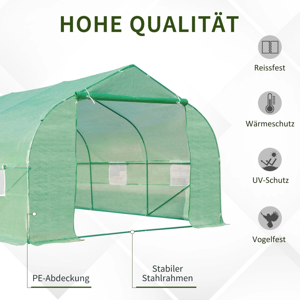 Serra in PVC per giardino ¨C zephmum ¨C verde 6x3x2 m